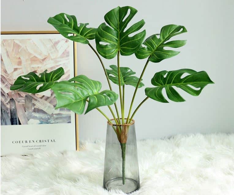 Faux Monstera leaves
