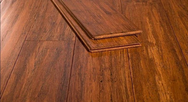 Ambient Carbonized Antiqued bamboo flooring planks