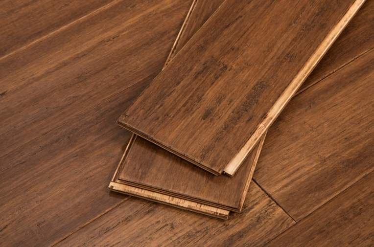 Bourbon Barrel strand woven bamboo flooring by Cali