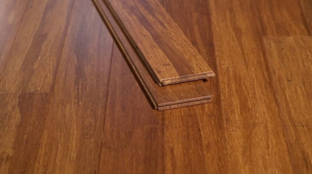 Carbonized bamboo flooring